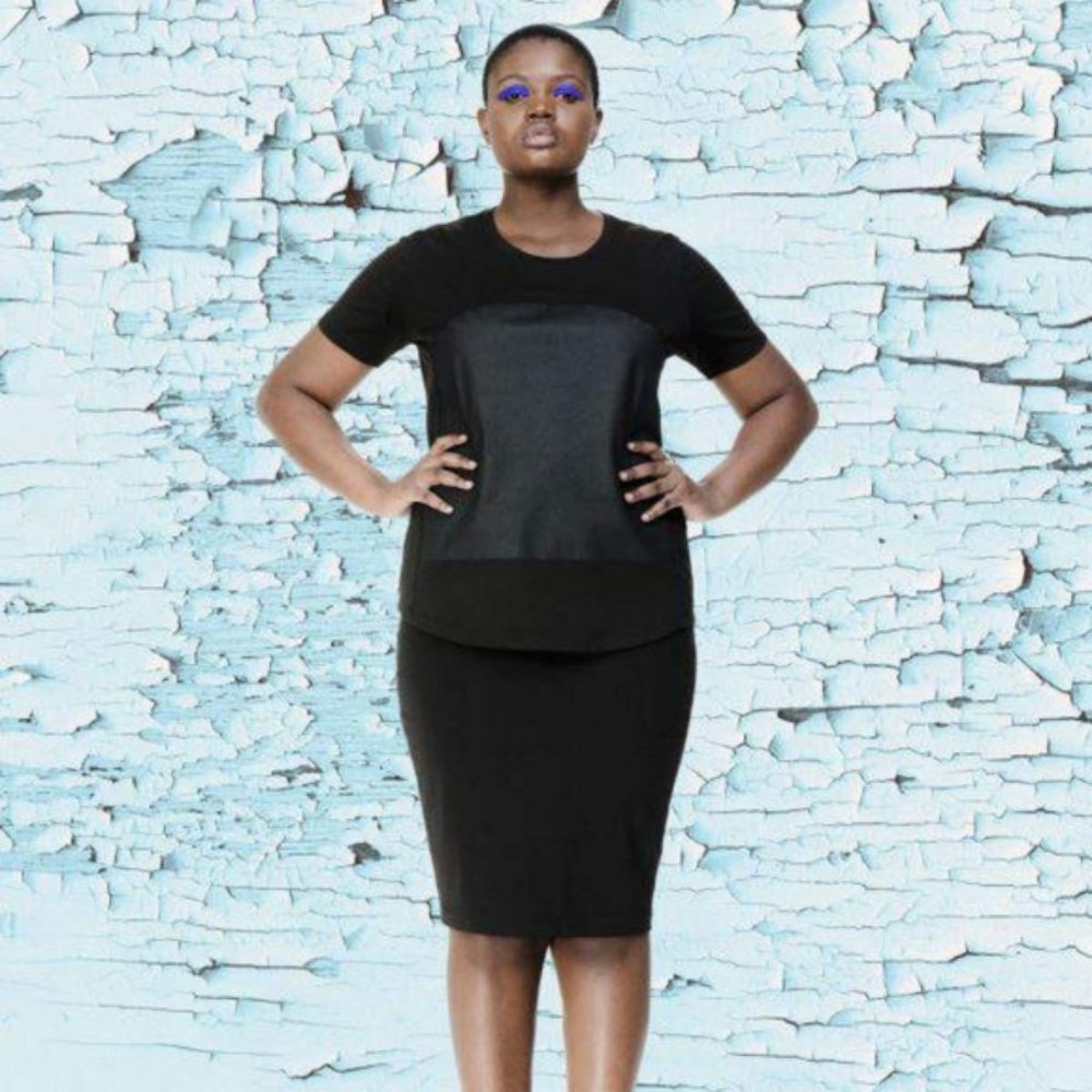 Universal Standard Carver Vegan Leather Panel Top